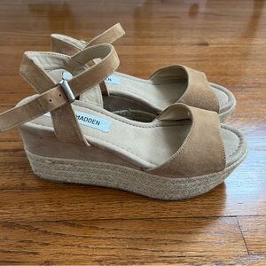 Steve Madden Suede Espadrille Wedge Sandals